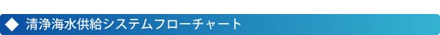 清浄海水供給システムフローチャート